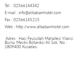 Ali Babam Apart Hotel iletiim bilgileri